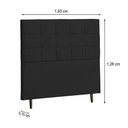Ver imagem 2 de Cabeceira King Size Luna 193cm Material Sintético Preto Italian Flex