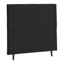 Ver imagem 1 de Cabeceira King Size Luna 193cm Material Sintético Preto Italian Flex