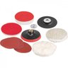Jogo de discos para lixar e polir 4.1/2" e suporte com pluma (sistema fixa fácil) Vonder - 1