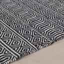 Ver imagem 2 de Tapete para Sala Quarto Retangular Kilim Anand 140x200 Cm Geométrico Preto Branco