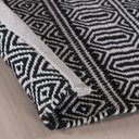 Ver imagem 3 de Tapete para Sala Quarto Retangular Kilim Anand 140x200 Cm Geométrico Preto Branco