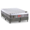 Ver imagem 1 de Cama Box King Colchão Molas Ensacadas Castor Pocket Light Stress Oxygen New Plush + Base SL Gold
