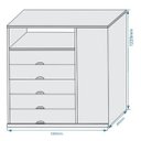 Ver imagem 3 de Cômoda 1 Porta 5 Gavetas Portugal