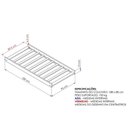 Ver imagem 3 de Cama Auxiliar de Solteiro Madeira Maciça para Colchão 88 X 188 Cm com Rodízios Multimóveis