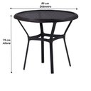 Ver imagem 6 de Kit 4 Cadeiras Alumínio e Mesa Tampo Varanda Piscina Jardim Pedra Ferro