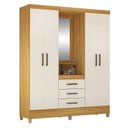 Ver imagem 2 de Guarda Roupa Casal Capelinha Pérsia com Cômoda Flora Cinamon Touch Off White - Demóbile