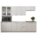 Ver imagem 1 de Cozinha Armário 6 Peças Balcão Pia sem Tampo 270 cm Unna Branco Poliman