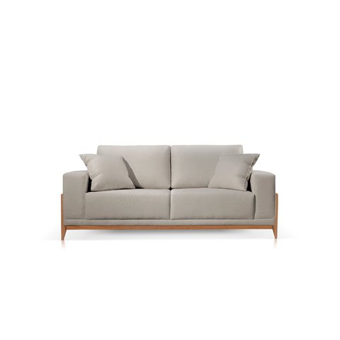 Sofá Verona Molas Ensacadas Braço 20cm Veludo 2,50m:cinza Claro