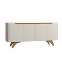 Ver imagem 1 de Buffet 4 Portas Grécia Mdf e Mdp Off White e Naturalle