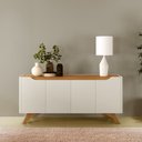 Ver imagem 5 de Buffet 4 Portas Grécia Mdf e Mdp Off White e Naturalle