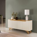 Ver imagem 2 de Buffet 4 Portas Grécia Mdf e Mdp Off White e Naturalle