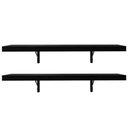 Ver imagem 5 de Kit 2 Prateleiras Suspensas 60 Cm Com Mão Francesa Preto