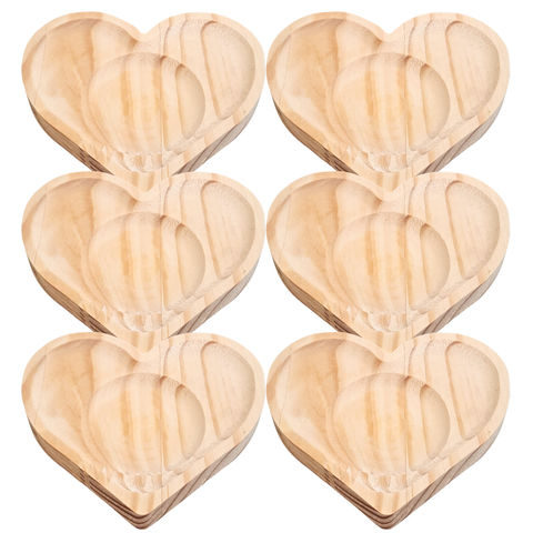 Kit Jogo Conjunto 6 Pires Pinus Coração P/ Xícaras Café