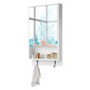 Ver imagem 2 de Armário de Banheiro Aéreo Espelheira com Porta Nicho:branco/nature