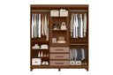 Ver imagem 4 de Guarda Roupa com Espelho New Fusion Casal 6 Portas e 3 Gavetas - Nogueira Cappuccino - Albatroz
