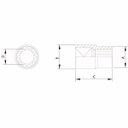 Ver imagem 2 de Soquete Estriado 6mm Encaixe 1/4" Tramontina PRO