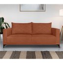 Ver imagem 2 de Sofá Living 2 Lugares 1,80m Horus Bouclê Pés de Aço - Pallazio Cor Terracota