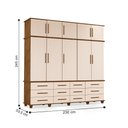 Ver imagem 2 de Guarda-roupa com 5 Portas Berlim Malbec Off White