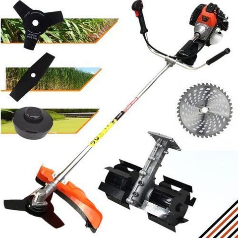 Roçadeira e Capinadeira 3HP 63cc Gasolina Importway IWRGER2T5X163 + Óleo Stihl 2T + Enxada Rotativa