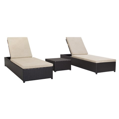 Espreguiçadeira de Fibra Sintética Alumínio Jardim Piscina Varanda