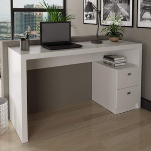 Mesa para Escritório Engrossurada 1,36m 2gav Me4130 Tecno Mobili - Branco