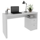 Ver imagem 4 de Mesa para Escritório Engrossurada 1,36m 2gav Me4130 Tecno Mobili - Branco