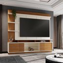 Ver imagem 1 de Painel Home Vinhedos 2.0 com Nichos Decorativos Off White Amendoa