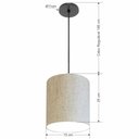 Ver imagem 2 de Lustre Luminária Pendente Vivare Free Lux Pe-4104pr Cúpula em Tecido 15x25cm