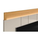 Ver imagem 4 de Home P/ Tv até 75 Pol Zurique C/ 2 Porta e 1 Prateleira 200x173cm Tauari/off White Brilho - Linea