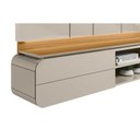 Ver imagem 5 de Home P/ Tv até 75 Pol Zurique C/ 2 Porta e 1 Prateleira 200x173cm Tauari/off White Brilho - Linea