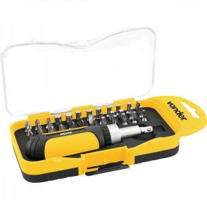 Jogo de bits/ponteiras com 38 peças encaixe sextavado 1/4" BP 209 Vonder