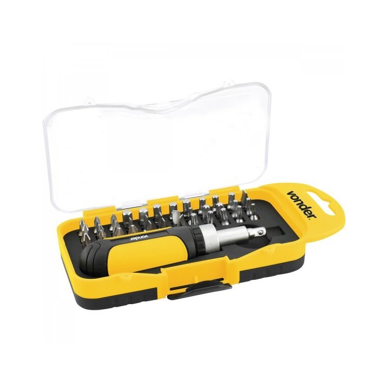 Jogo de bits/ponteiras com 38 peças encaixe sextavado 1/4" BP 209 Vonder
