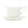 Cj 6 Xícaras P/Café C/Pires Porcelana Fancy Branco 90ml Wolff - 3