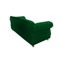 Ver imagem 3 de Sofá Chesterfield Capitone Elisabeth Suede Verde Bandeira 1,80