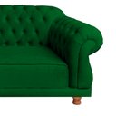 Ver imagem 2 de Sofá Chesterfield Capitone Elisabeth Suede Verde Bandeira 1,80