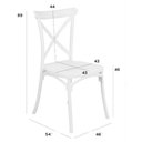 Ver imagem 6 de Kit 4 Cadeiras Paris Katrina Cross Empilhável Seat&co Fendi Assento Fendi Liso