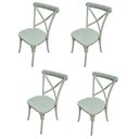Ver imagem 1 de Kit 4 Cadeiras Paris Katrina Cross Empilhável Seat&co Fendi Assento Fendi Liso