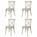 Ver imagem 1 de Kit 4 Cadeiras Paris Katrina Polipropileno Bege Sala Jantar Área Gourmet