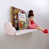 1 Prateleira Colorida Decoração Infantil Nuvem 60x15cm:rosa - 1