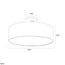 Ver imagem 3 de Lustre Cupula Dome 50x15cm Magnífico Preto