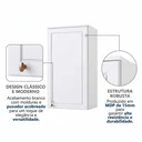 Ver imagem 5 de Armário Aéreo para Cozinha 1 Porta 40cm Americana Branco