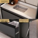 Ver imagem 3 de Armário de Cozinha Modulada Completa com Pia Suspensa 313cm Milano Multimóveis MCR2404 Grafite/