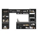 Ver imagem 5 de Armário de Cozinha Modulada Completa com Pia Suspensa 313cm Milano Multimóveis MCR2404 Grafite/
