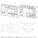 Ver imagem 4 de Armário de Cozinha Modulada Completa com Pia Suspensa 313cm Milano Multimóveis MCR2404 Grafite/