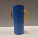Ver imagem 3 de Vaso Decorativo Cachepô Enfeite Casa Metal 15x11x11cm Azul