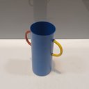 Ver imagem 2 de Vaso Decorativo Cachepô Enfeite Casa Metal 15x11x11cm Azul