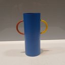 Ver imagem 6 de Vaso Decorativo Cachepô Enfeite Casa Metal 15x11x11cm Azul