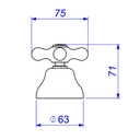 Ver imagem 2 de Acabamento Registro Deca Belle Époque Dourado 1/2" 3/4" e 1" - 4900D52PQ
