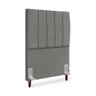 Cabeceira Estofada Cama Box Solteiro Carla 90cm com Frame Suede:cinza Escuro - 3