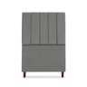 Cabeceira Estofada Cama Box Solteiro Carla 90cm com Frame Suede:cinza Escuro - 2
